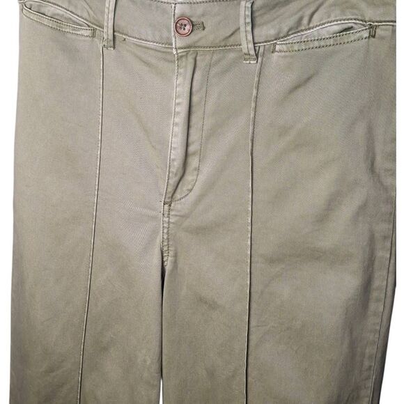 Anthropologie CHINO Wide-Leg Cropped Pants – Size 8 – Sage Green - Picture 4 of 8
